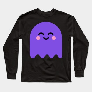 Cute Ghost Purple Long Sleeve T-Shirt